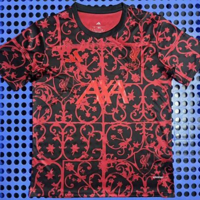 2025 Liverpool Red and Black Pre-Match Training Wear
