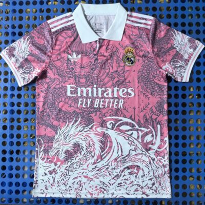 2025 Real Madrid Pink Dragon POLO